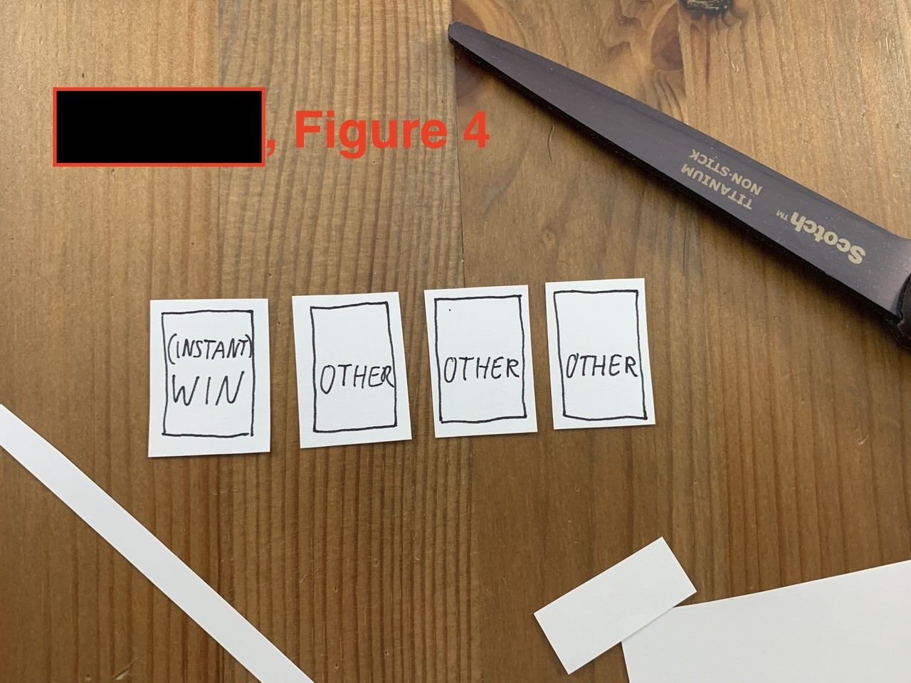 Figure 4 - Holding the cut-out rectangles